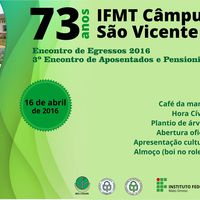 Convite 73 anos do IFMT Câmpus São Vicente