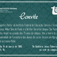Convite formatura 2017/2