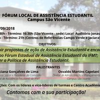 Convite - Fórum de Assistência Estudantil